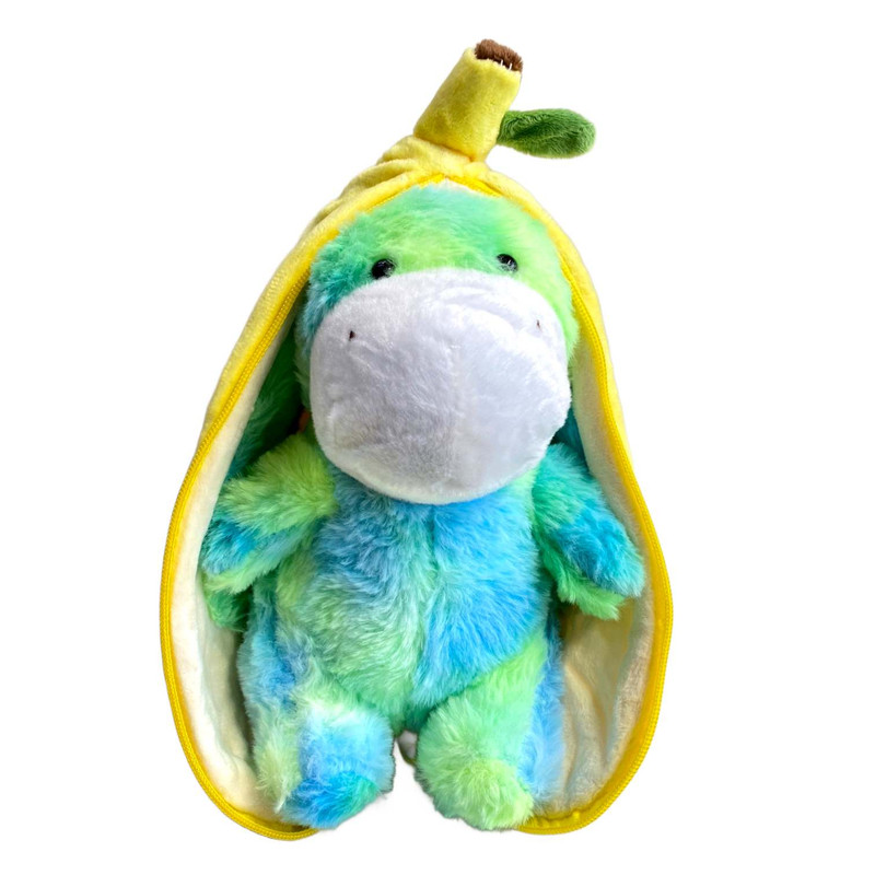 عروسک طرح الاغ میوه ای مدل موز ارتفاع 25 سانتی متر