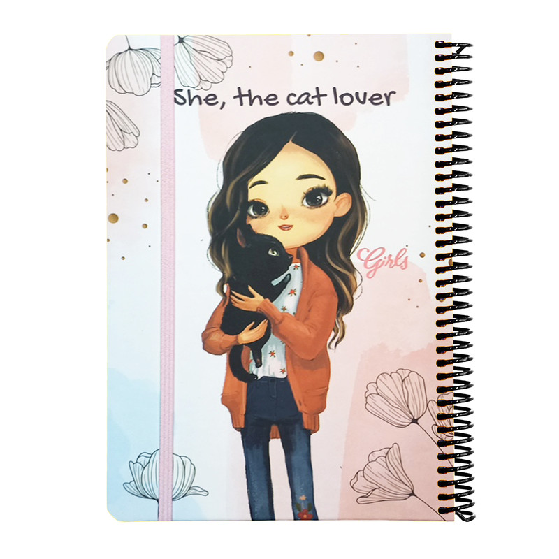 دفترچه یادداشت 100 برگ دات نوت مدل مقوایی طرح CAT LOVER