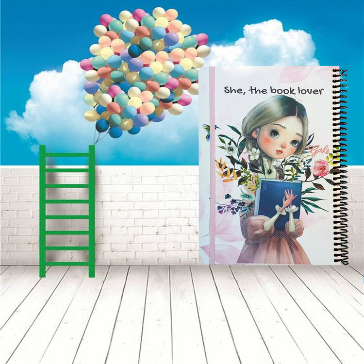 دفترچه یادداشت دات نوت طرح دختران مدل book lover