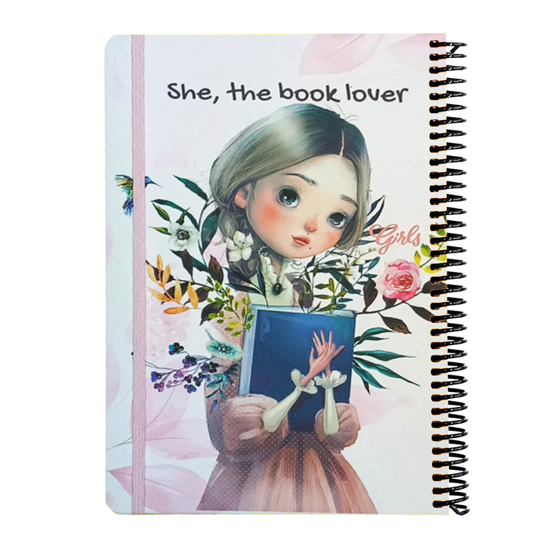 دفترچه یادداشت دات نوت طرح دختران مدل book lover