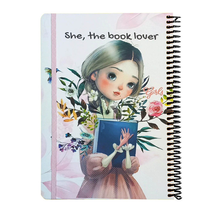 دفترچه یادداشت دات نوت طرح دختران مدل book lover