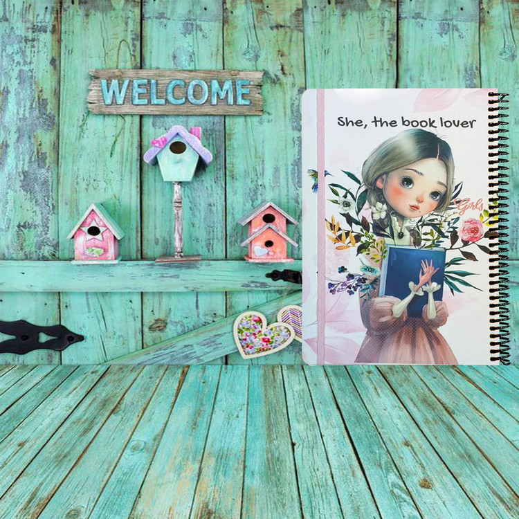 دفترچه یادداشت دات نوت طرح دختران مدل book lover