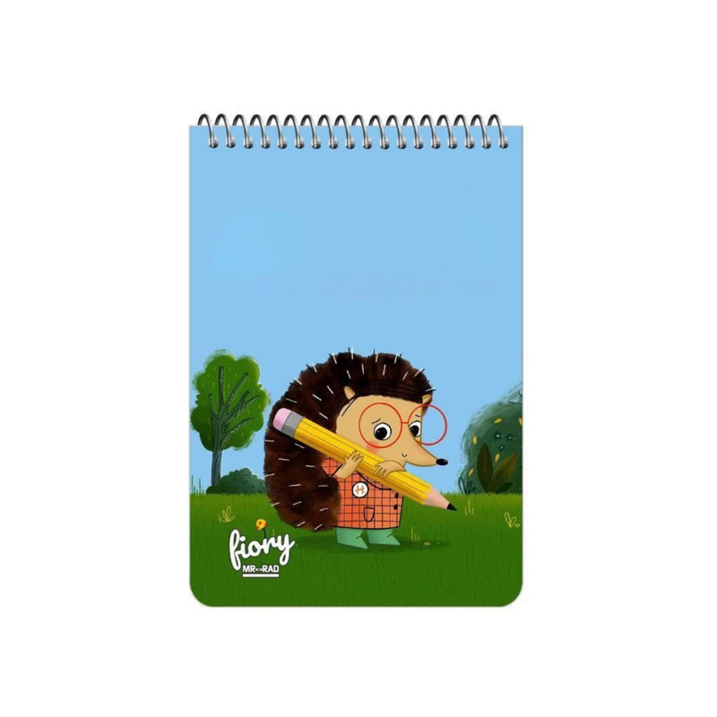 دفترچه یادداشت 50 برگ سیمی مدل جوجه تیغی کد 07