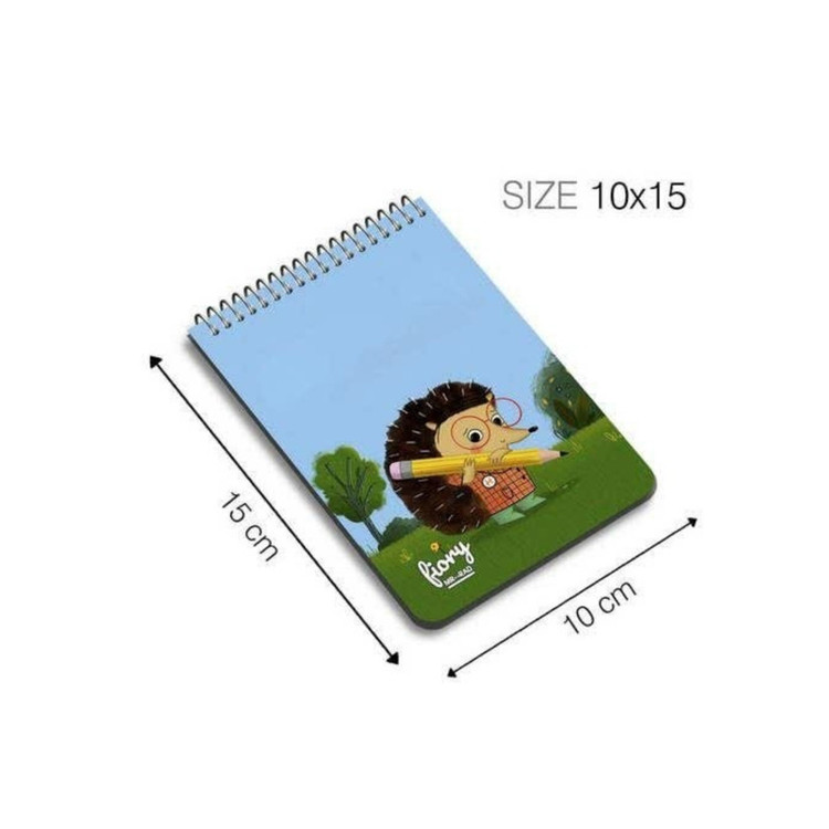 دفترچه یادداشت 50 برگ سیمی مدل جوجه تیغی کد 07